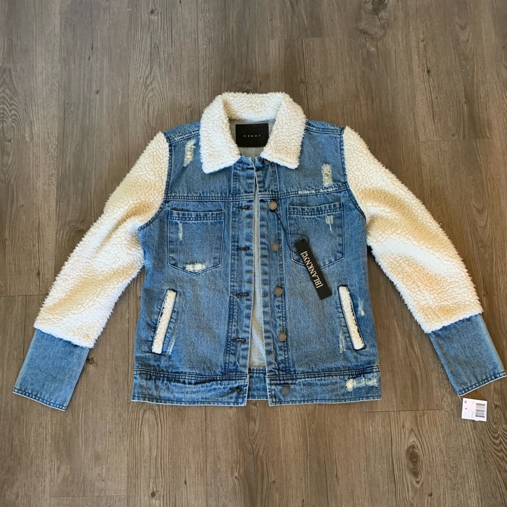 BLANK NYC shearling denim jacket